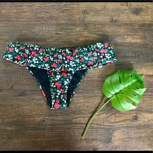 Flower Print Hurley Bikini Bottoms